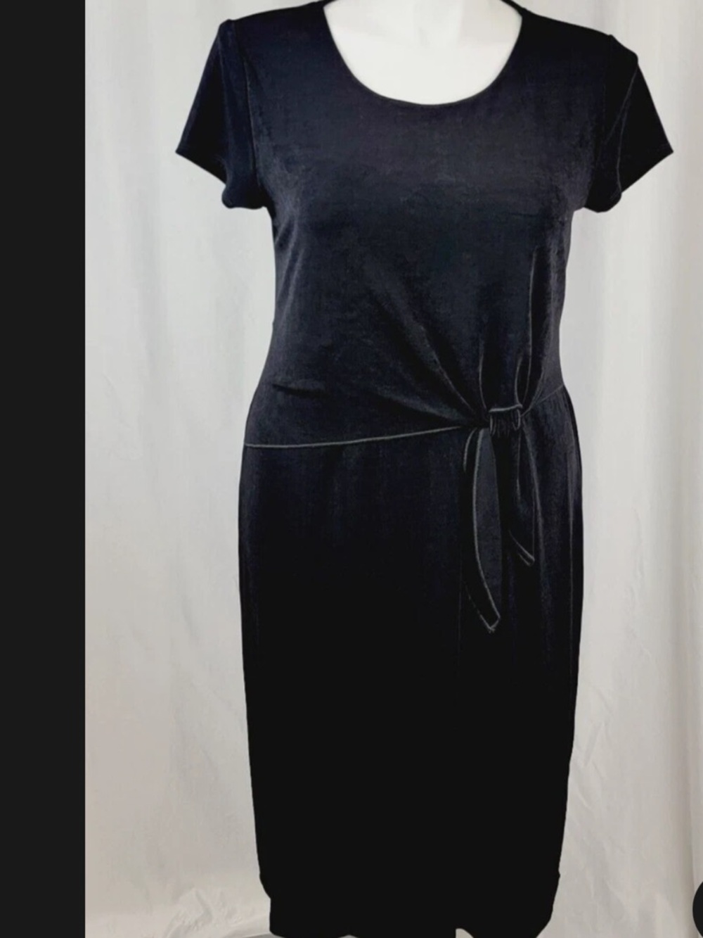 Chico’s black Traveler dress with front tie size 2 or women’s 12/14